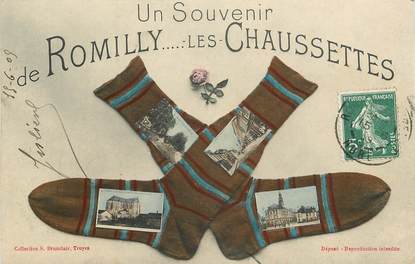 CPA FRANCE 10 "Romilly " / CHAUSSETTE