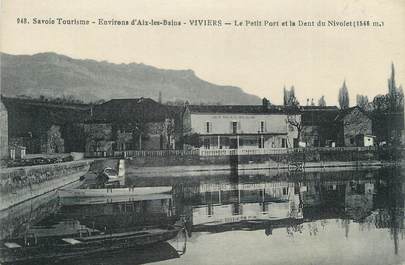 . CPA   FRANCE  73 "Le Viviers, Le petit port et  la dent du Nivolet"