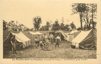 CPA FRANCE 03 "La Famille Roy en camping, Charmeil près Vichy"