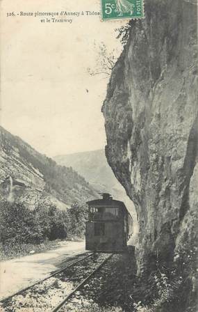 . CPA   FRANCE  74 " Thones"  / TRAMWAY