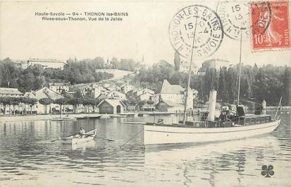 .CPA FRANCE 74 " Thonon les Bains, Vue de la jetée"