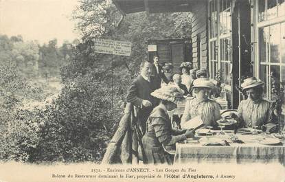 .CPA FRANCE 74 "  Environs d'Annecy, Les Gorges du Fier, Hôtel d'Angleterre"