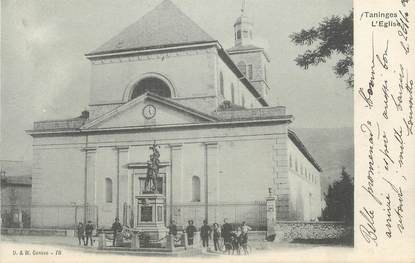 .CPA  FRANCE 74 " Taninges, L'église"