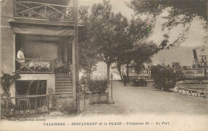 .CPA  FRANCE 74 " Talloires,  Restaurant de la Plage"
