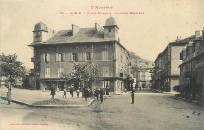 .CPA FRANCE 12 "Aubin, Place Monteil, avenue Bressière"