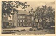 12 Aveyron .CPA FRANCE 12 "Aubrac, Place et Hôtel Orlhac"