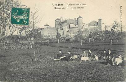 .CPA FRANCE 12 " Conques, Château des Saptes"