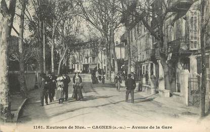 CPA FRANCE 06 "Cagnes, avenue de la Gare"