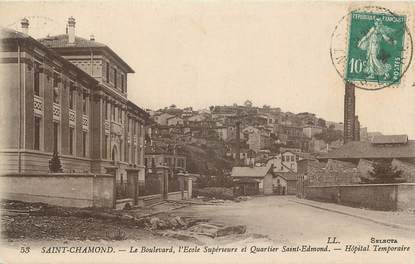 CPA FRANCE 42 "Saint Chamond, le boulevard, l'Ecole supérieure et quartier Saint Edmond"