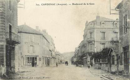 .CPA FRANCE 12  "Capdenac , Boulevard de la gare"