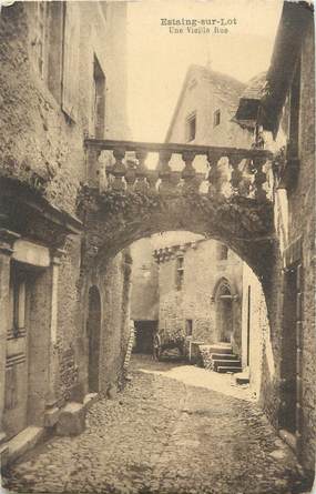 .CPA FRANCE 12 "'Estaing, Une vieille rue"