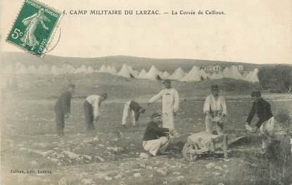 .CPA FRANCE 12 "Camp Militaire du Larzac, La corvée de cailloux"