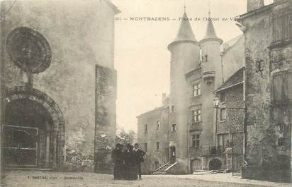 .CPA FRANCE 12 "Montbazens, Place de l'Hôtel de Ville"