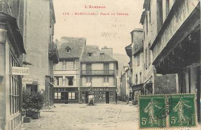 .CPA  FRANCE 12 "Marcillac, Place du centre"