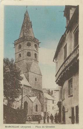 .CPA  FRANCE 12 "Marcillac, Place du Giroutou "