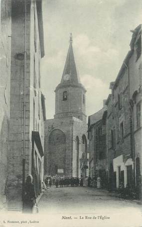 .CPA  FRANCE 12 "Nant, La rue de l'église"