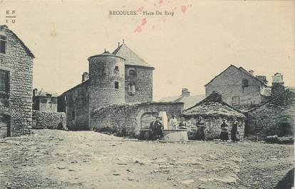 .CPA FRANCE 12 " Recoules, Place du Bary"
