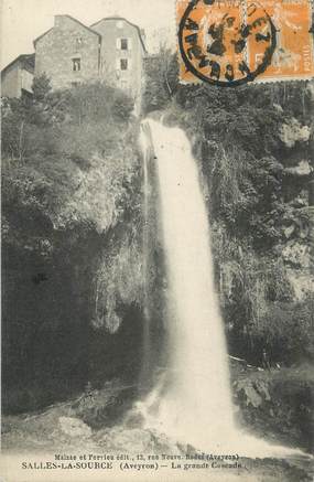 .CPA FRANCE 12 "  Salles la Source, La grande cascade"