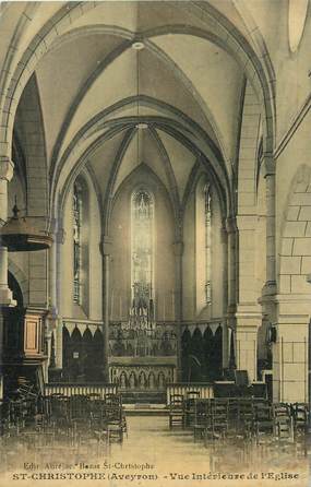 .CPA FRANCE 12 "  St Christophe, Vue intérieure de l'église"