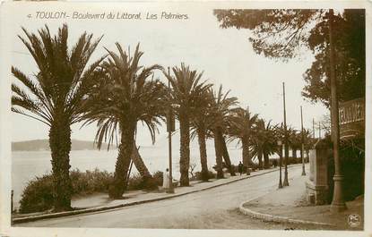CPA  FRANCE 83 "Toulon, bld du Littoral, les Palmiers"
