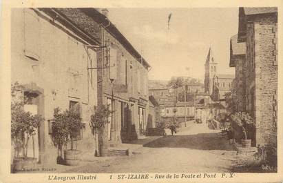 .CPA FRANCE 12 "  St Izaire, Rue de la Poste"