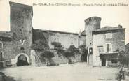 12 Aveyron .CPA FRANCE 12 "  Ste Eulalie de Cernon, Place du portail et entrée du château"
