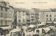 12 Aveyron .CPA FRANCE 12 "  St Affrique, Marché,  place de la Liberté"