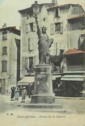 .CPA FRANCE 12 "  St Affrique, Statue de la Liberté"