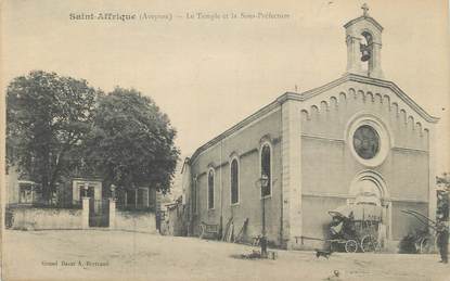 .CPA FRANCE 12 "  St Affrique, Le temple et la Sous-Préfecture"