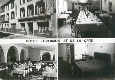 .CPSM   FRANCE 12 "Villefranche de Rouergue, Hôtel Terminus et de la gare"