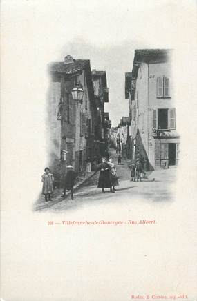 .CPA   FRANCE 12 "Villefranche de Rouergue, Rue Allibert"
