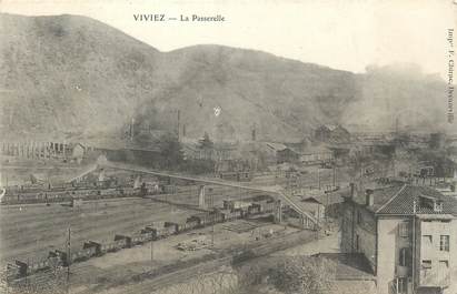 .CPA   FRANCE 12 " Viviez,  La passerelle"