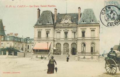 .CPA FRANCE 14 "Caen, La gare St Martin"