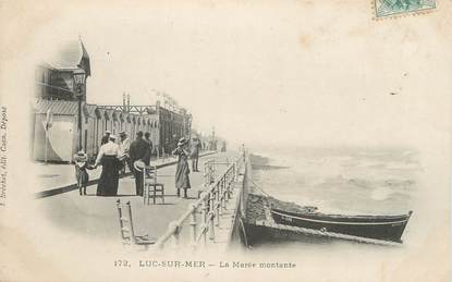 .CPA FRANCE 14  "Luc sur Mer, La marée montante"