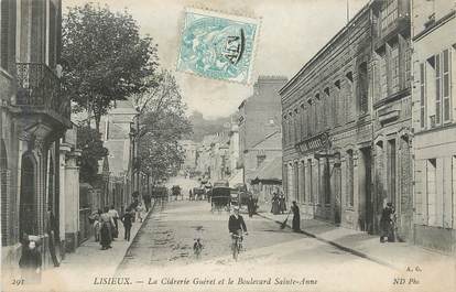 .CPA  FRANCE 14  "Lisieux, La cidrerie Guéret et le Boulevard St Anne"