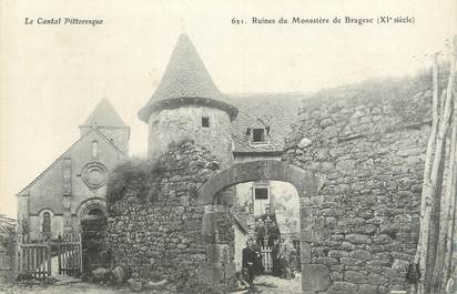 .CPA  FRANCE 15 "Brageac, Ruines du monastère"