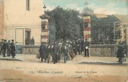 .CPA  FRANCE 15 "Aurillac, Départ de la classe"