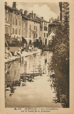 .CPA  FRANCE 15 "Aurillac, Les lavandières sur le canal de la Jordanne"