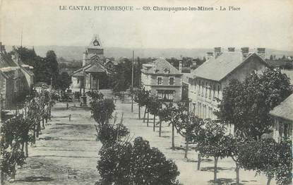 .CPA  FRANCE 15 "Champagnac les Mines, La place"