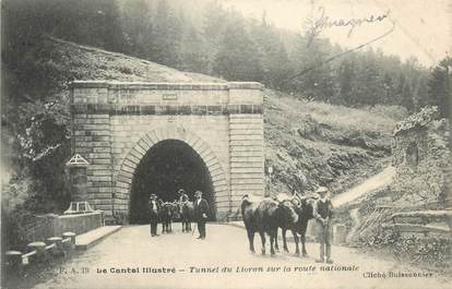 .CPA  FRANCE 15 "Le Lioran, Le tunnel sur la route nationale"