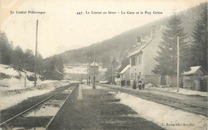.CPA FRANCE 15 "Le Lioran, La gare et le Puy Griou"