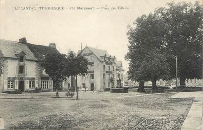 .CPA FRANCE 15   "Marcenat, Place des Tilleuls"