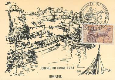 CPA FRANCE 14 "Honfleur, la journée du Timbre 1963"