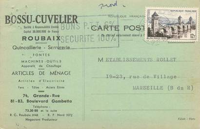 CPA FRANCE 59 "Roubaix, Quincaillerie Serrurerie BOSSU CUVELIER"