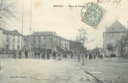 .CPA FRANCE 15   "Ruines, Place du Foiral"