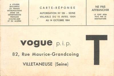 CPA FRANCE 93 "Villetaneuse, carton réponse VOGUE"