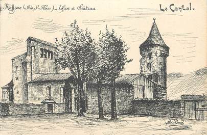 .CPA FRANCE 15   "Roffiac, Eglise et Château"