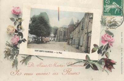 .CPA FRANCE 15   " St Martin Valmeroux, La place"