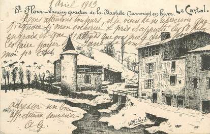 .CPA FRANCE 15   " St Flour, Ancien quartier de la Bastide"