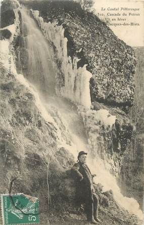 .CPA FRANCE 15   " St Jacques des Blats, Cascade du Petrus"